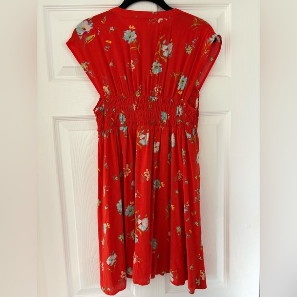 FREE PEOPLE "Greatest Day" Floral Print Smocked Mini Dress - Picture 5 of 5